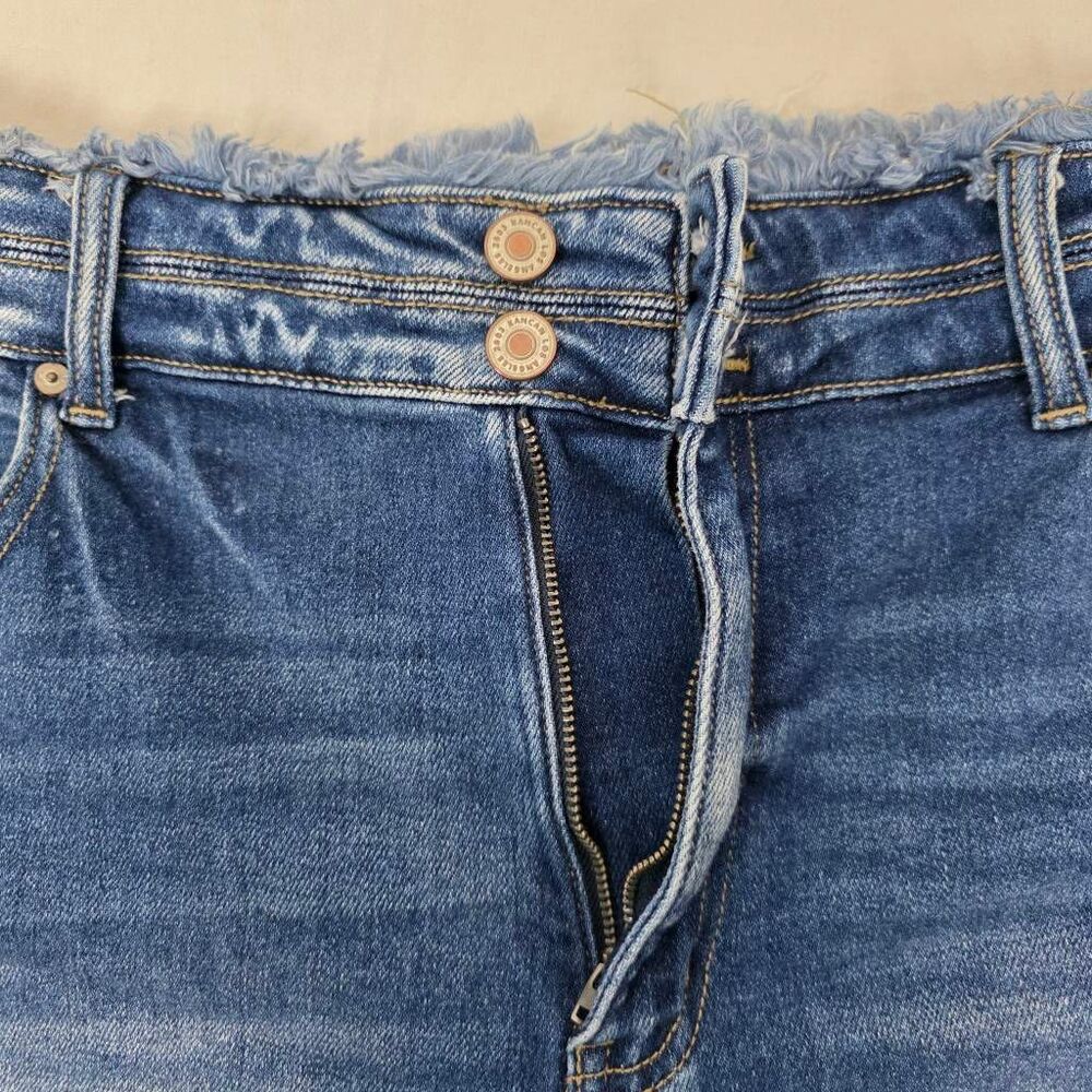 KanCan Denim Cutoff Shorts Womens 32 Frayed Hem Stretch - Picture 4 of 7